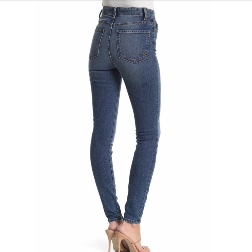 Fidelity Denim Pixie High Rise Button Fly Skinny Jeans